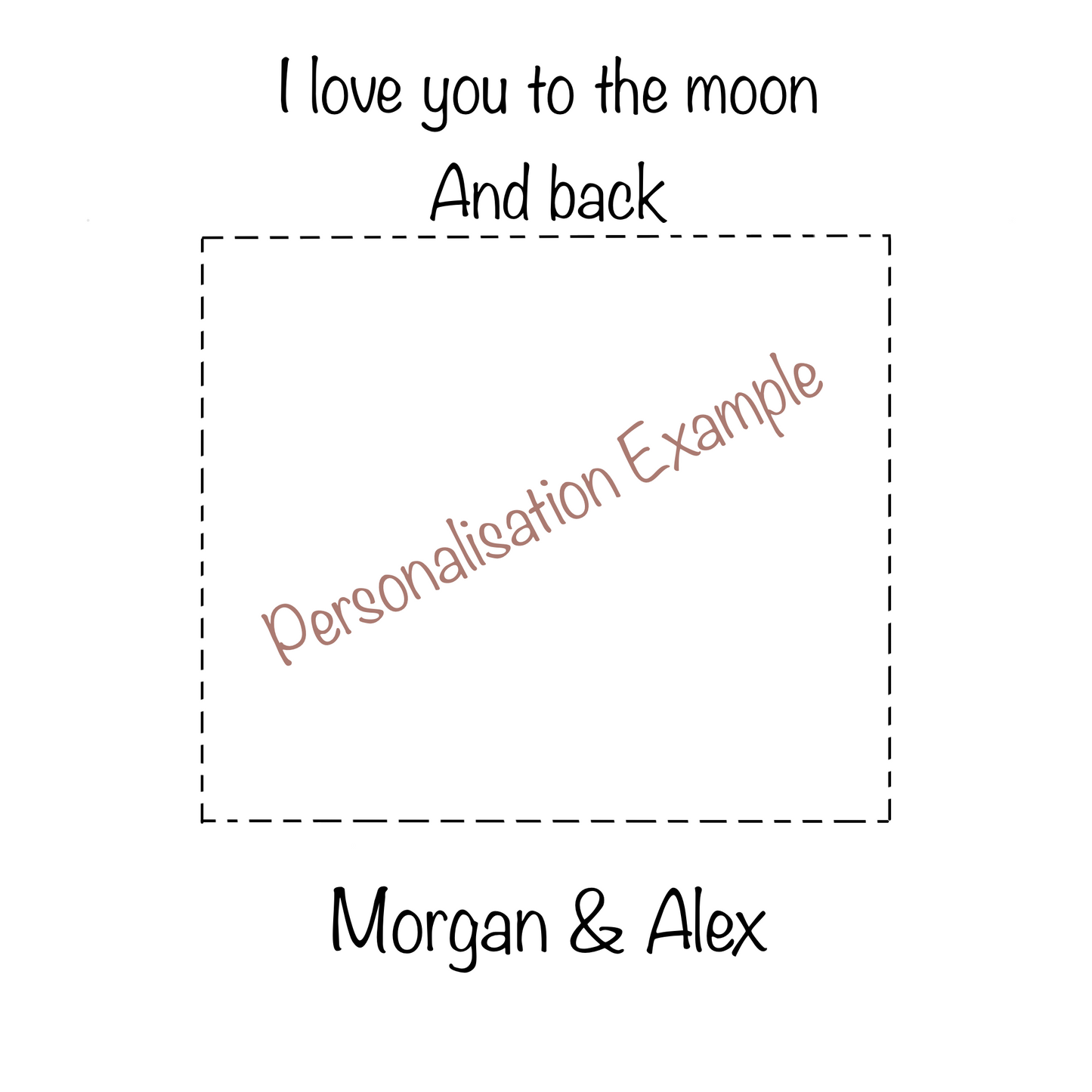 I love you to the moon and back Pebble Art