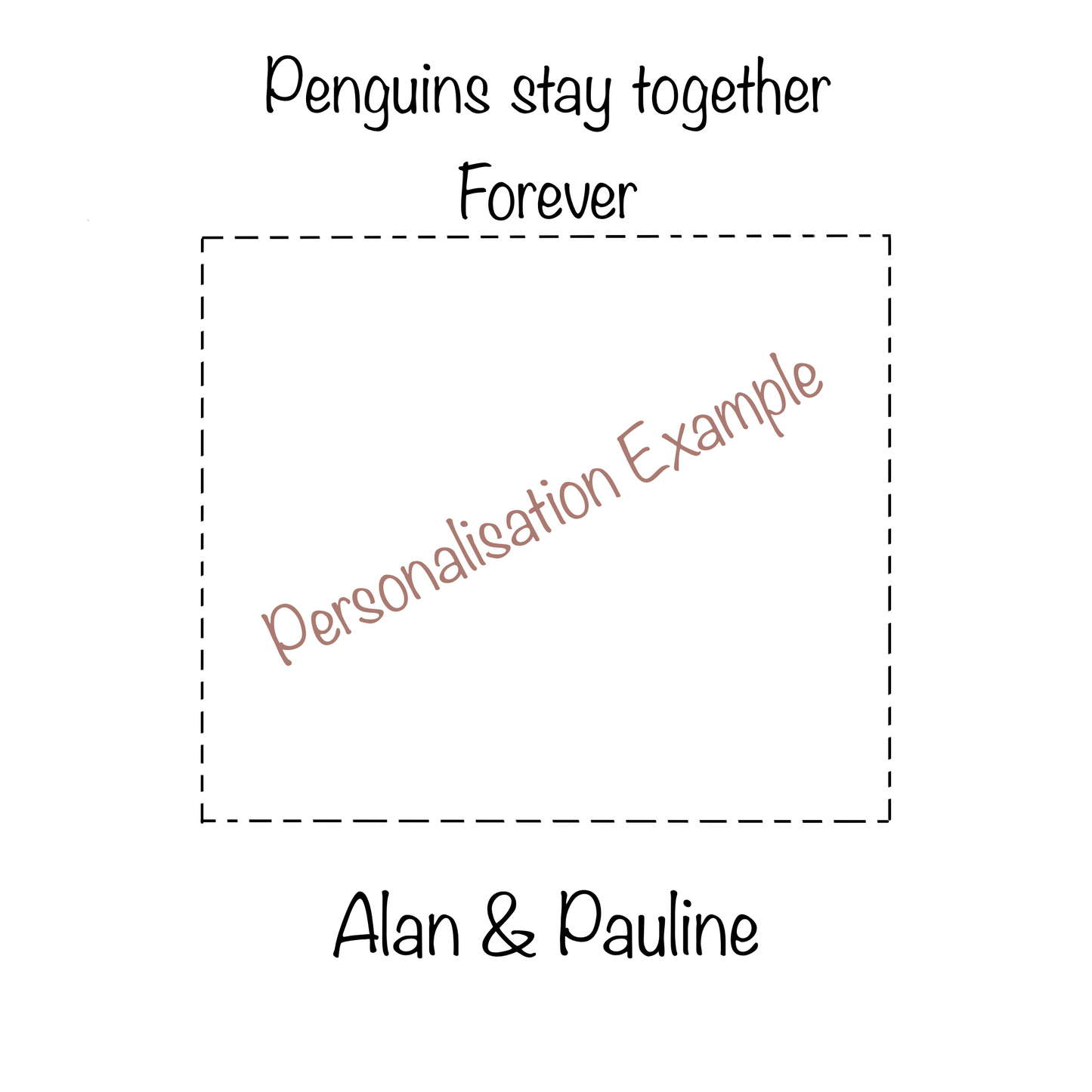 Penguins stay together forever Pebble Art