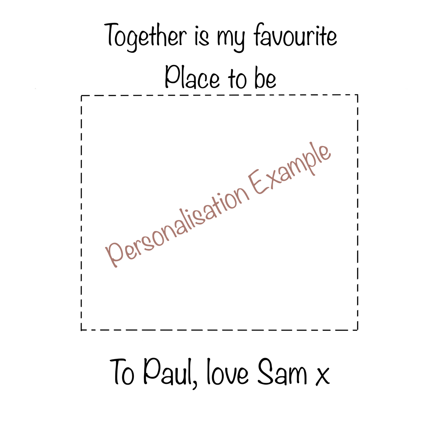 Together is my favourite place to be Pebble Art